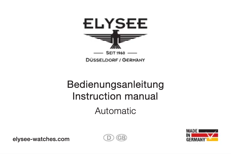 First page image of the manual for Monumentum Automatic 77004S