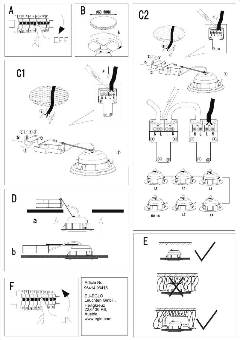 Page 1 of the manual User Manual Eglo Pineda-IP