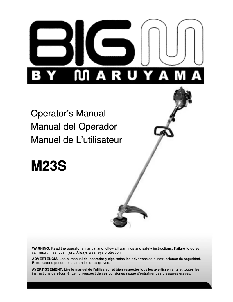 First page image of the manual for M23S