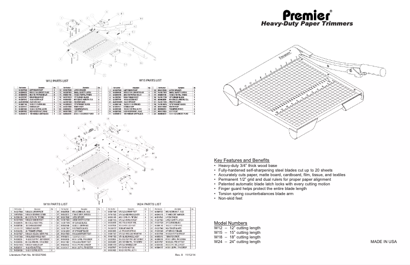First page image of the manual for W12