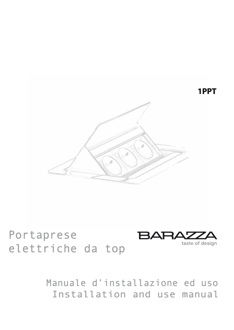 Page 1 of the manual User Manual Barazza 1PPTU