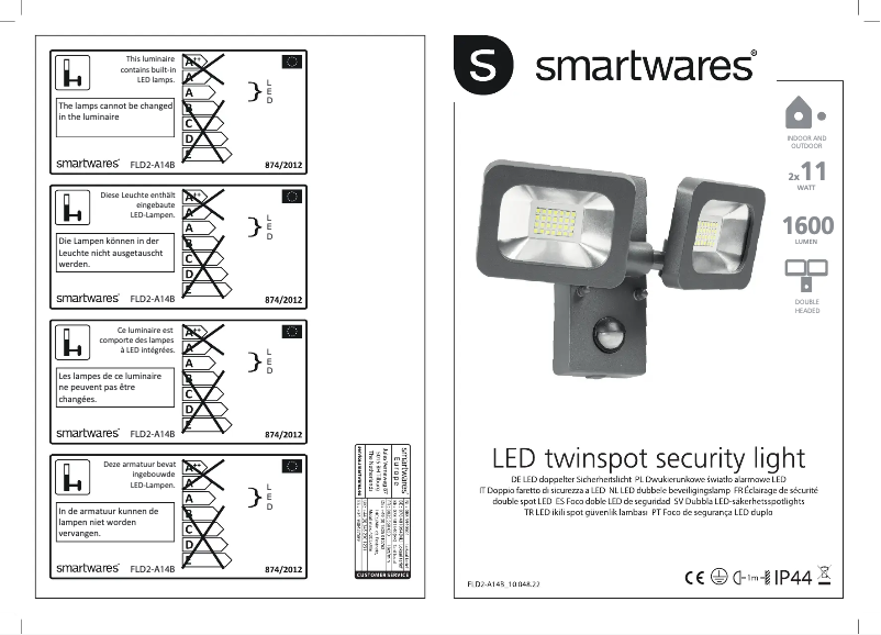Page 1 of the manual User Manual Smartwares FLD2-A14B