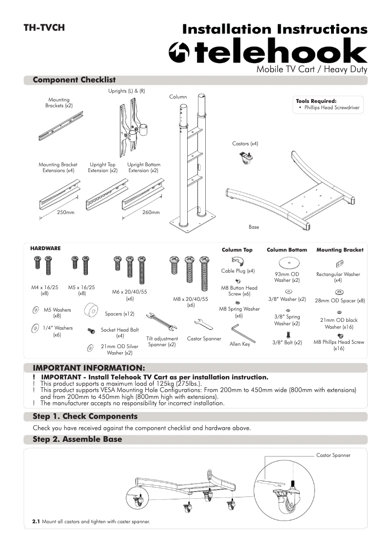 Image de la première page du manuel de l'appareil TH-TVCH