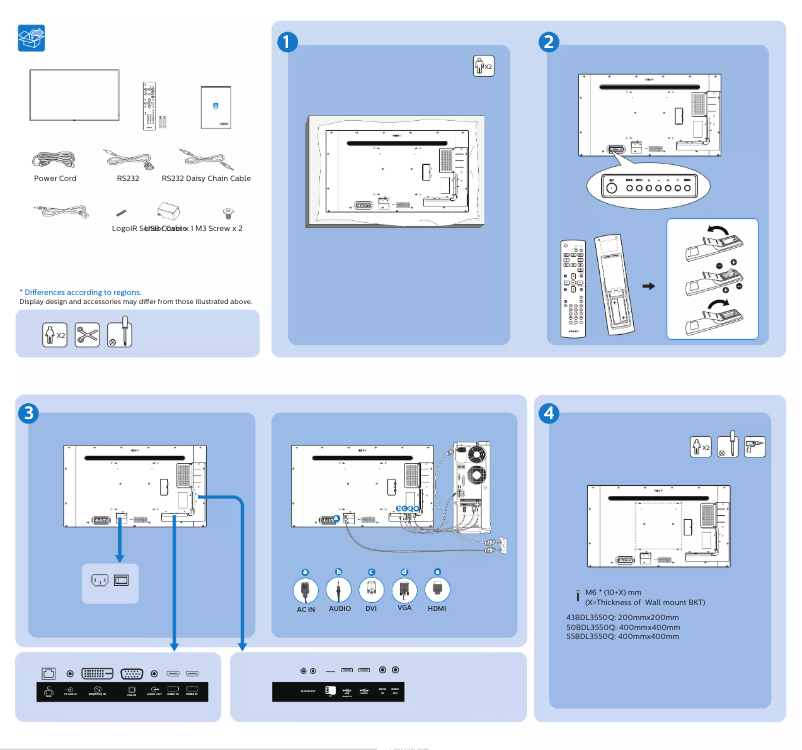 First page image of the manual for 55BDL3550Q