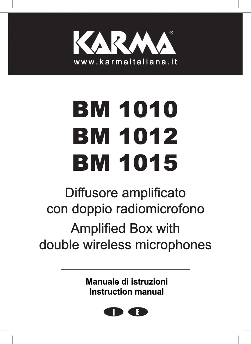 Page 1 of the manual User Manual Karma BM 1010