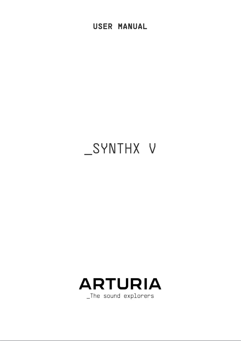 First page image of the manual for Synthx V