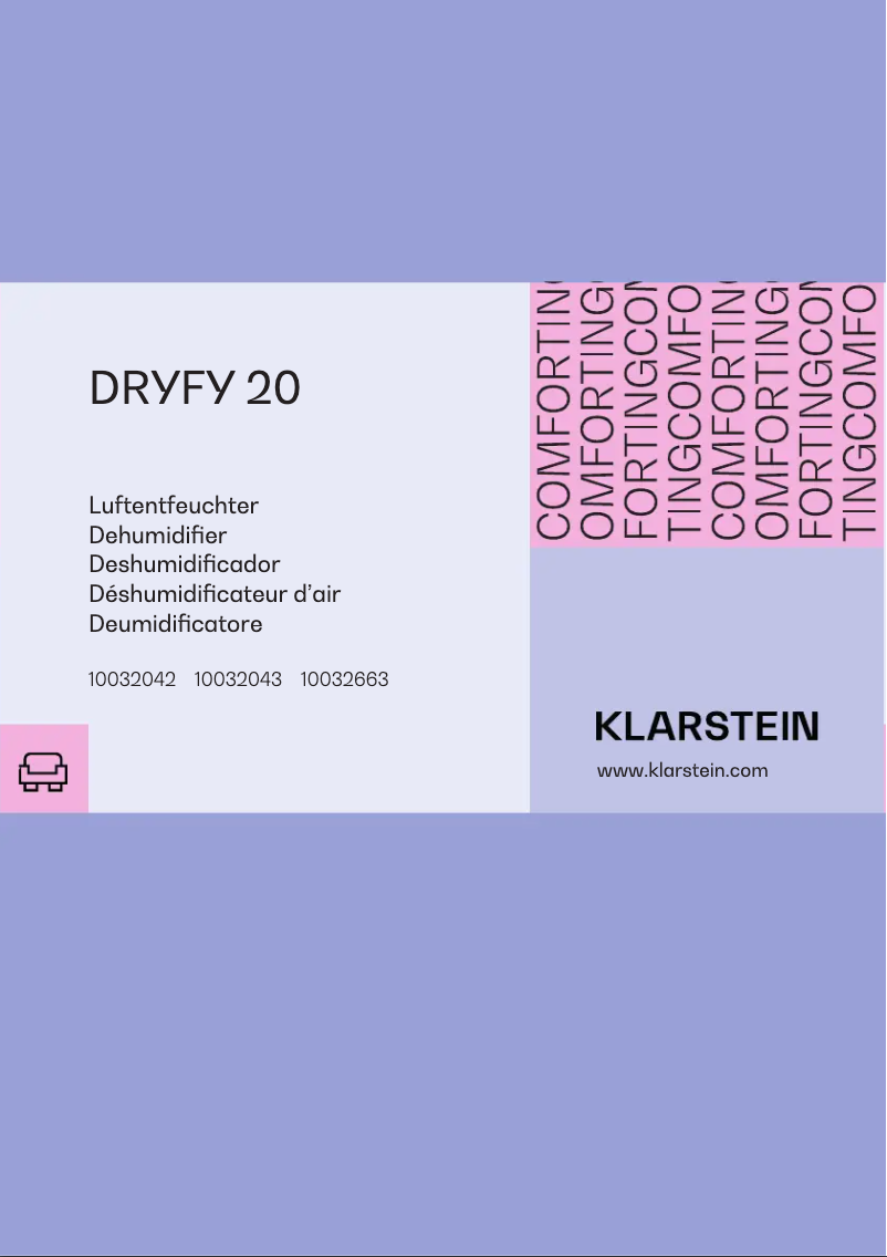 First page image of the manual for DryFy 20