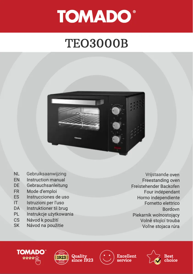 First page image of the manual for TEO3000B