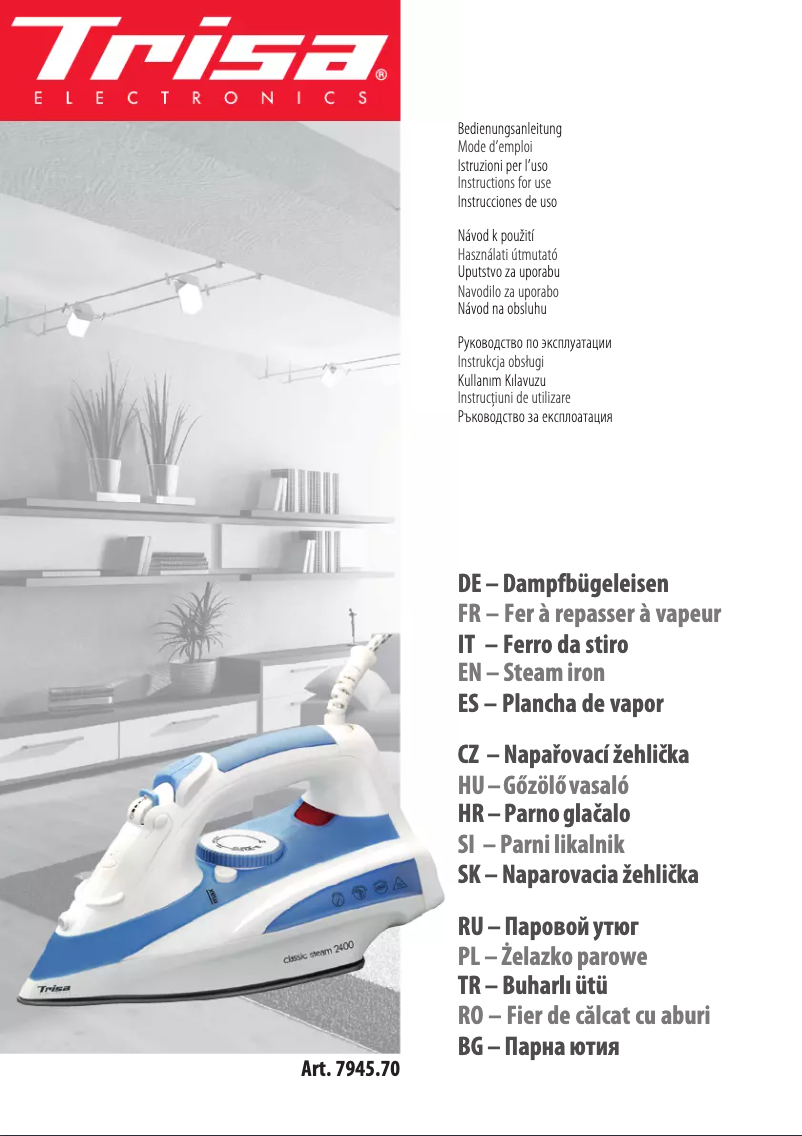 Page 1 of the manual User Manual Trisa 7945.70