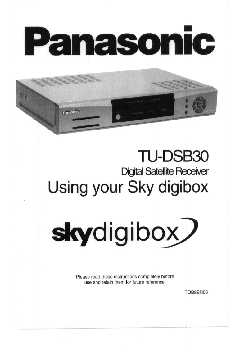 Page 1 of the manual User Manual Panasonic TU-DSB30