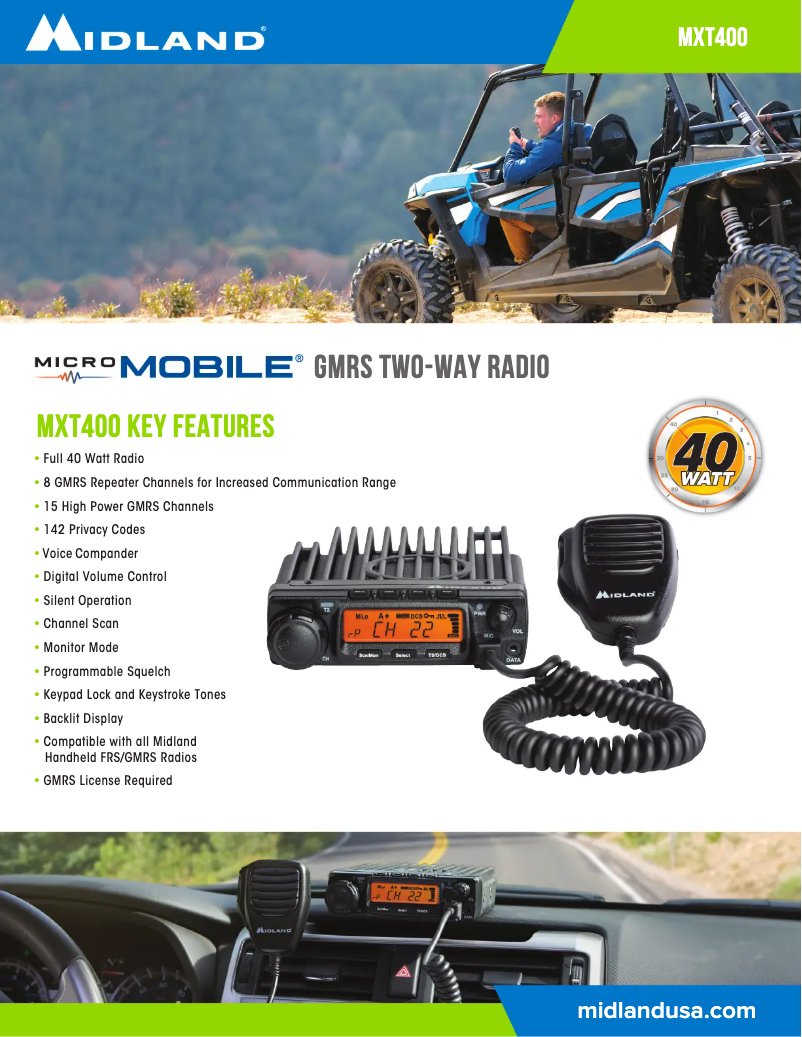 First page image of the manual for MicroMobile MXT400
