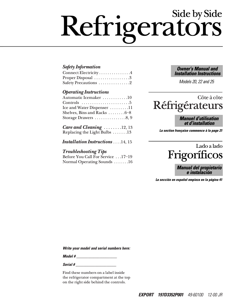 First page image of the manual for GSG20IBMFWW