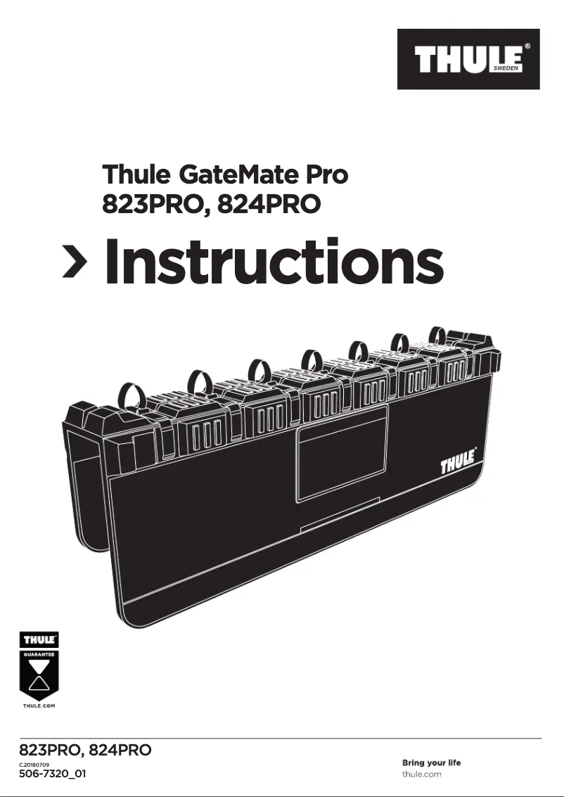 Page 1 of the manual User Manual Thule GateMate Pro 823PRO