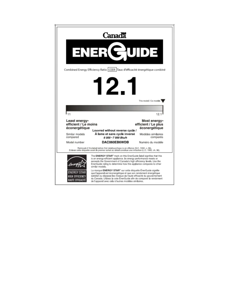 First page image of the manual for DAC060EB6WDB