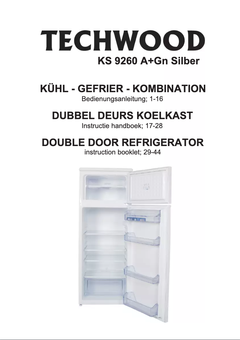 First page image of the manual for KS 9260