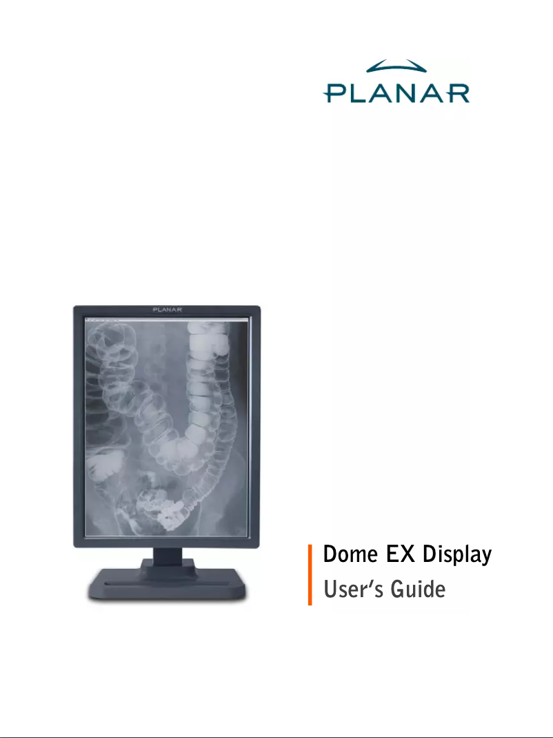 Page 1 of the manual User Manual Planar Dome E2