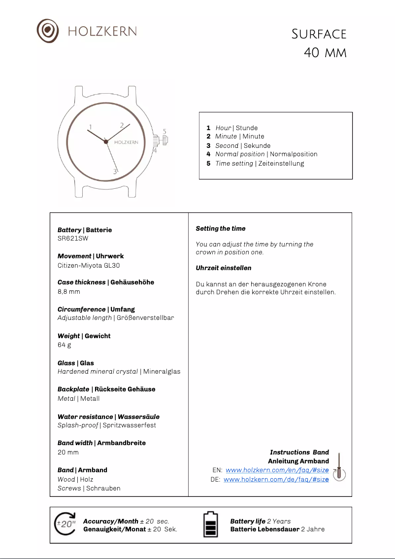 First page image of the manual for Küstenlinie