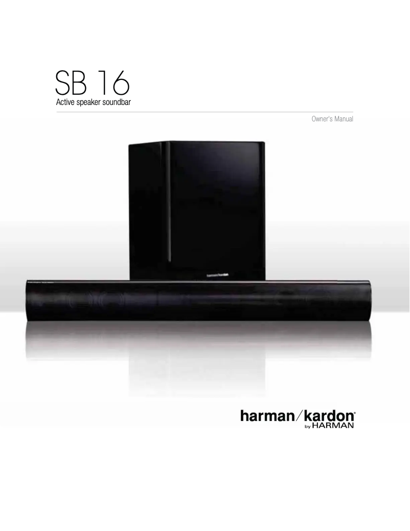 Page 1 of the manual User Manual Harman Kardon SB 16