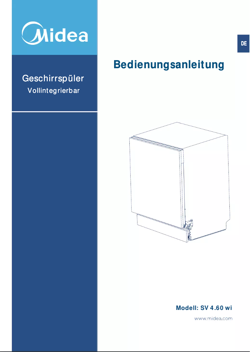 First page image of the manual for SV 4.60 WI