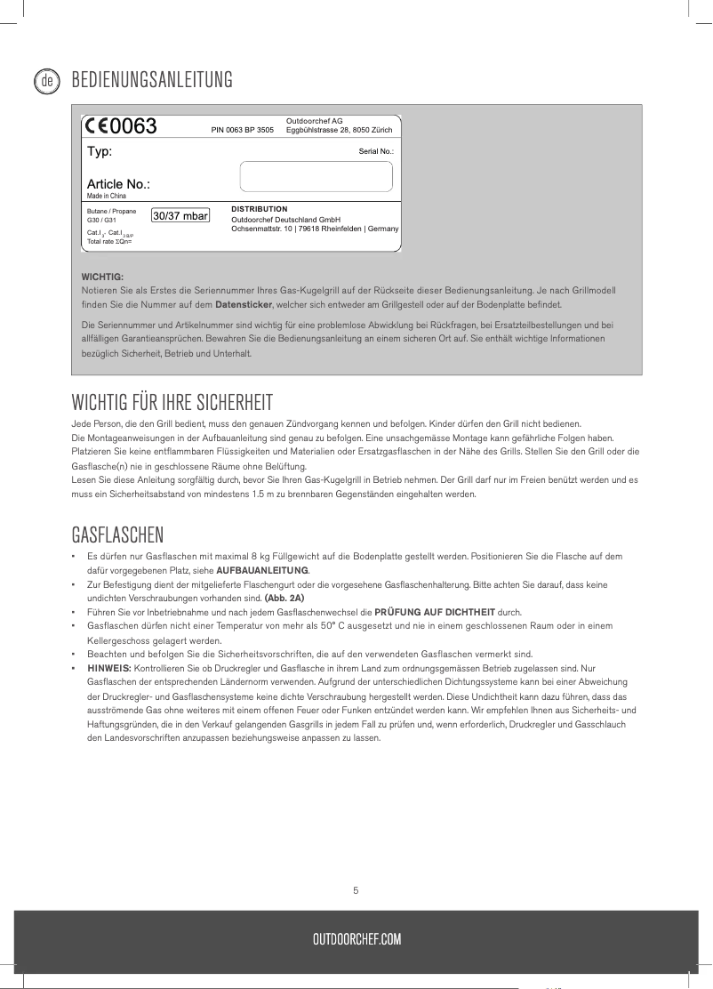 First page image of the manual for Leon 570