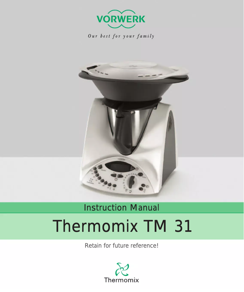 Page 1 of the manual User Manual Thermomix TM21
