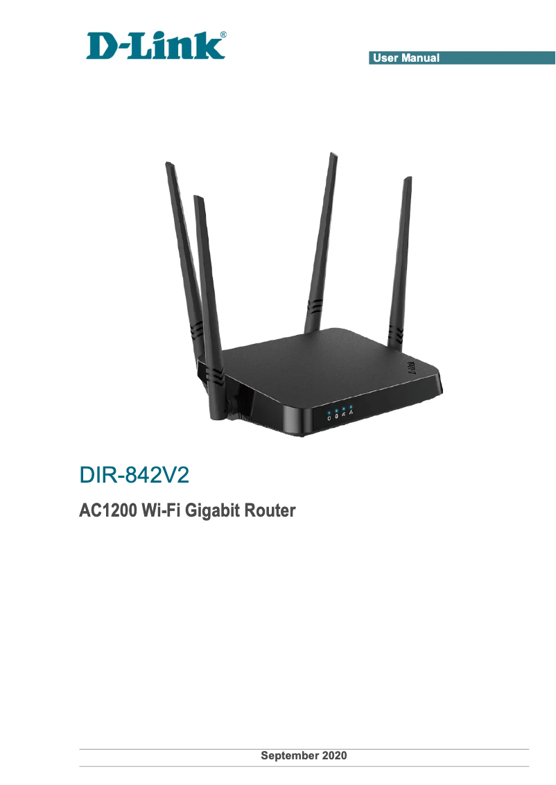 First page image of the manual for DIR-842V2