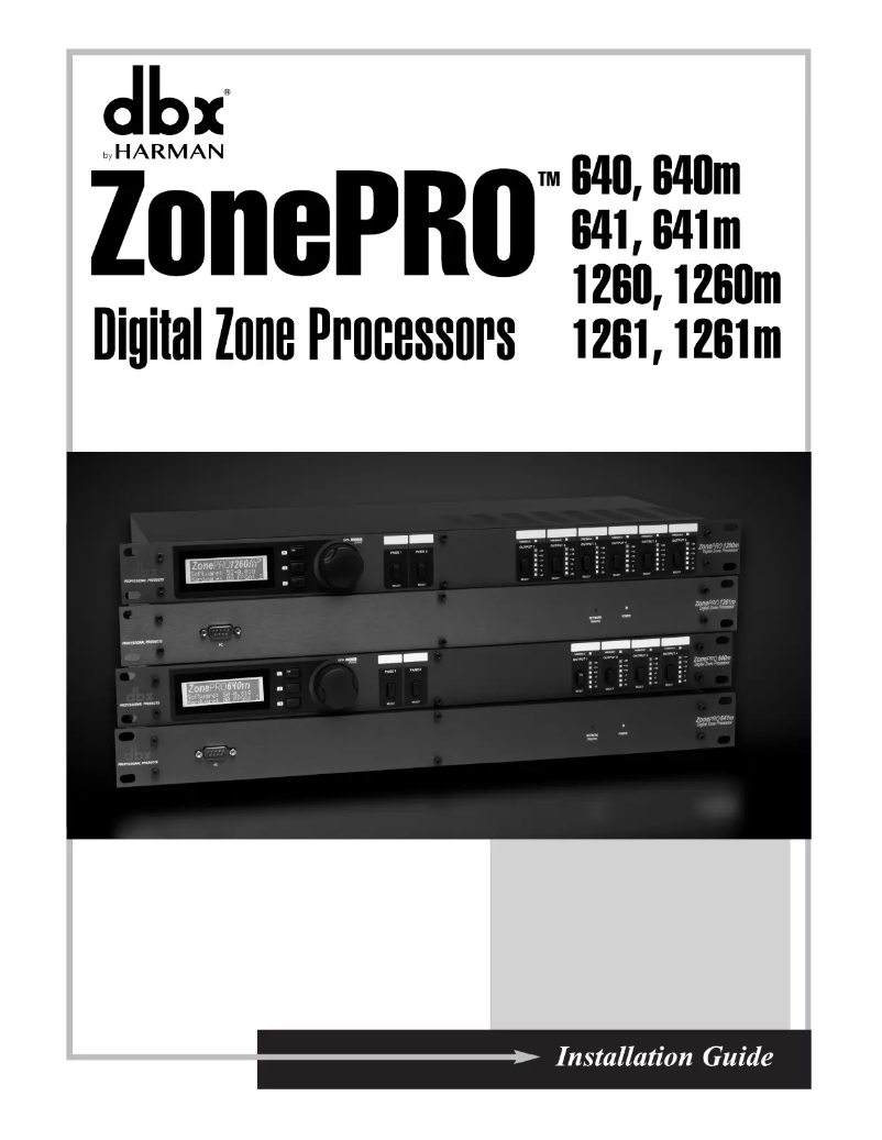 First page image of the manual for ZonePRO 1261M