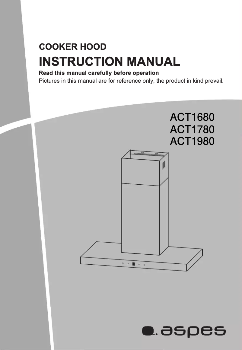 Page 1 of the manual User Manual Aspes ACT1980