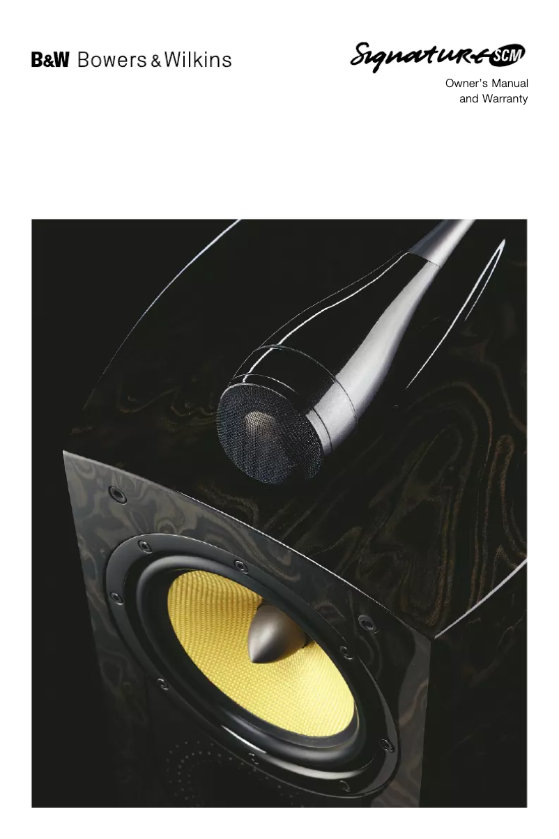 Page 1 of the manual User Manual Bowers & Wilkins Signature SCM