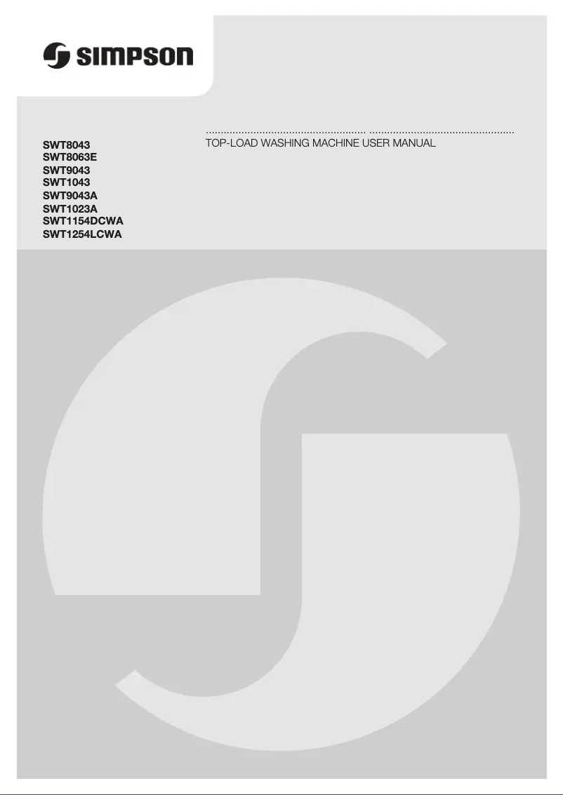 First page image of the manual for SWT8063E