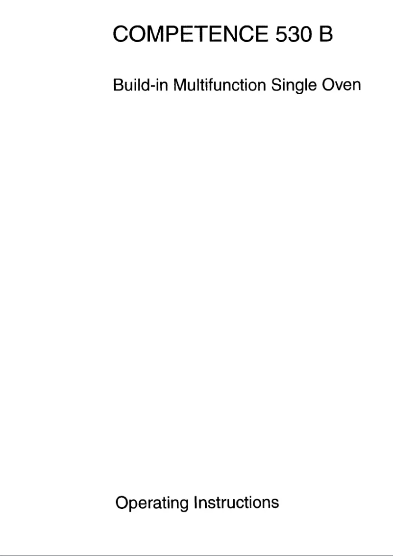 Page 1 of the manual User Manual AEG Competence 530 B D