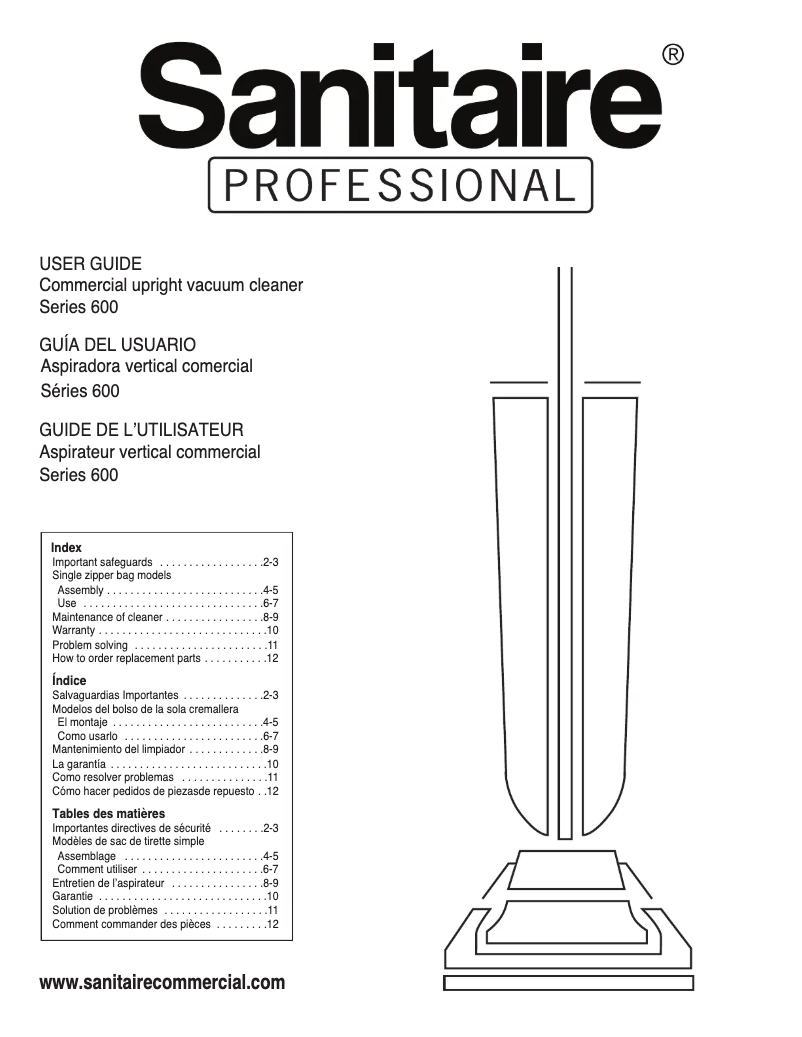 First page image of the manual for Professional Tradition SL635B