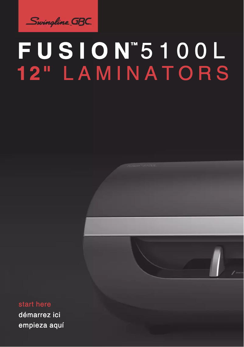 Page 1 of the manual User Manual GBC Fusion 5100L