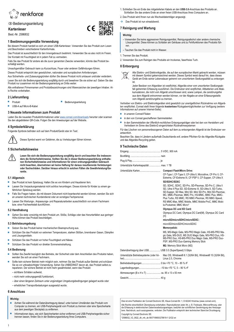 Page 1 of the manual User Manual Renkforce RF-PCR-350