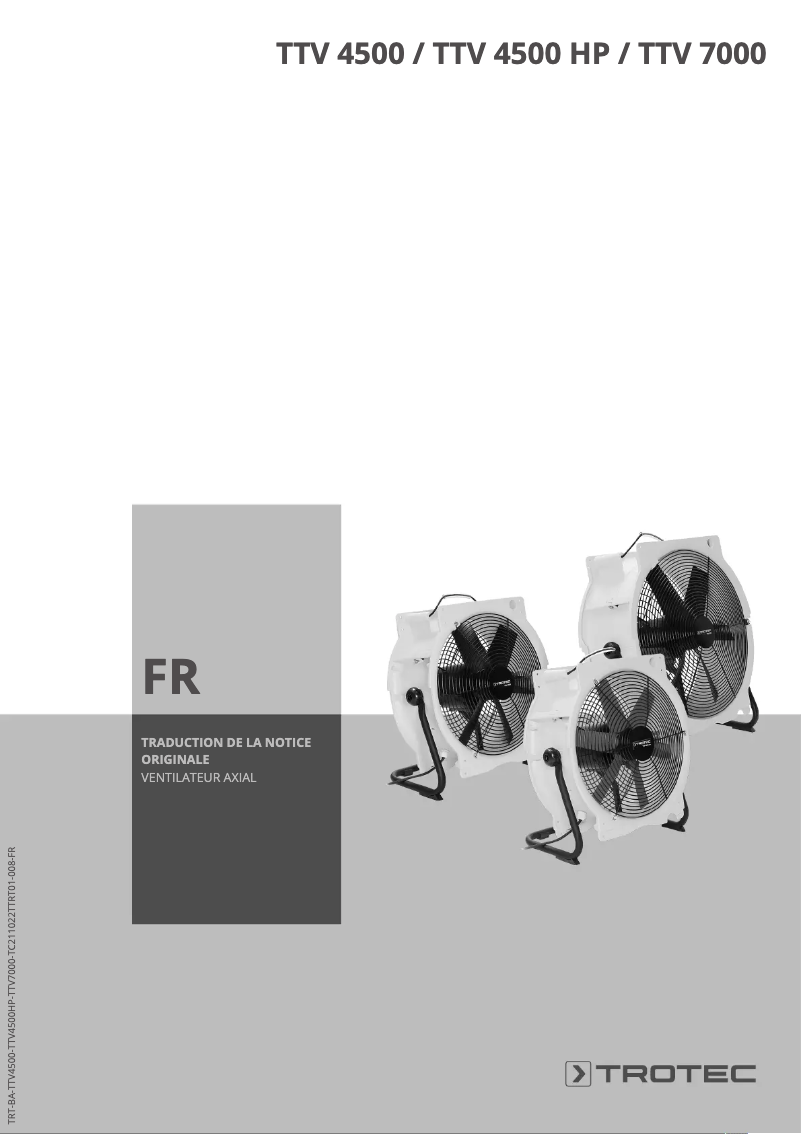 Page 1 of the manual User Manual Trotec TAC 750 E