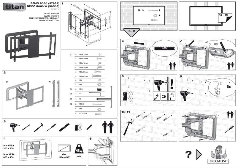 Page 1 of the manual User Manual Titan BFMO 8060 W