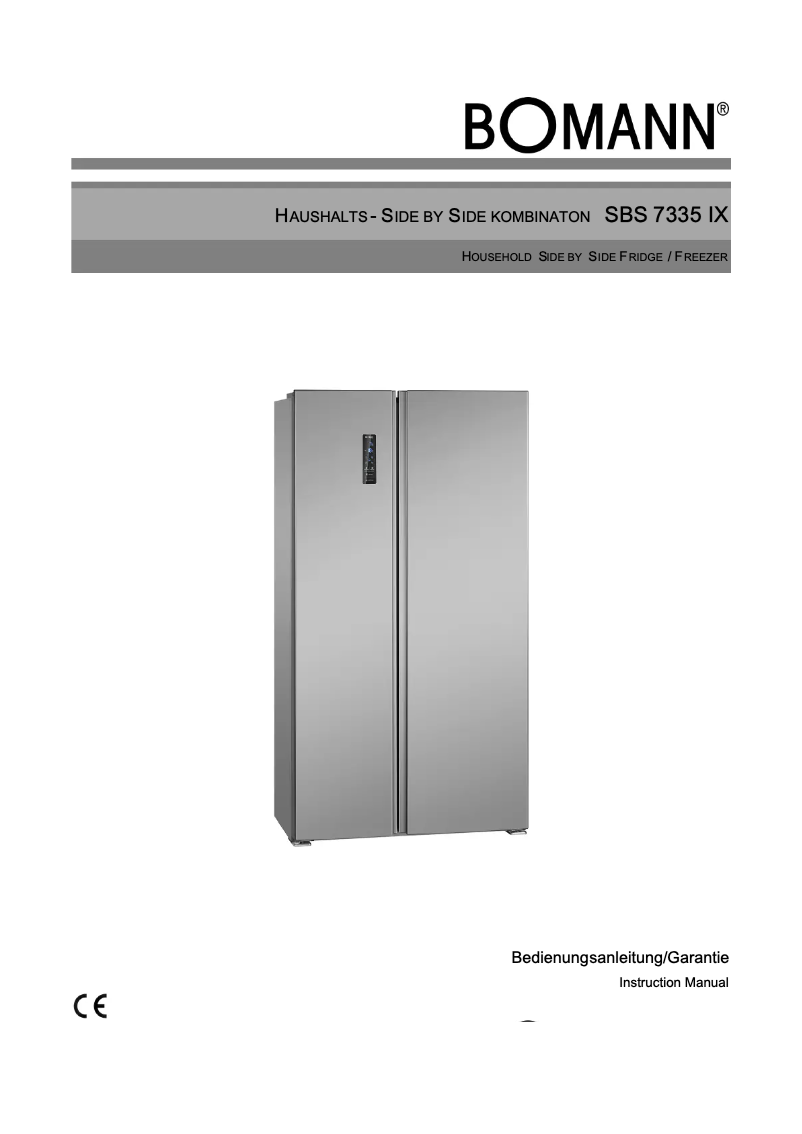 First page image of the manual for SBS 7335 IX