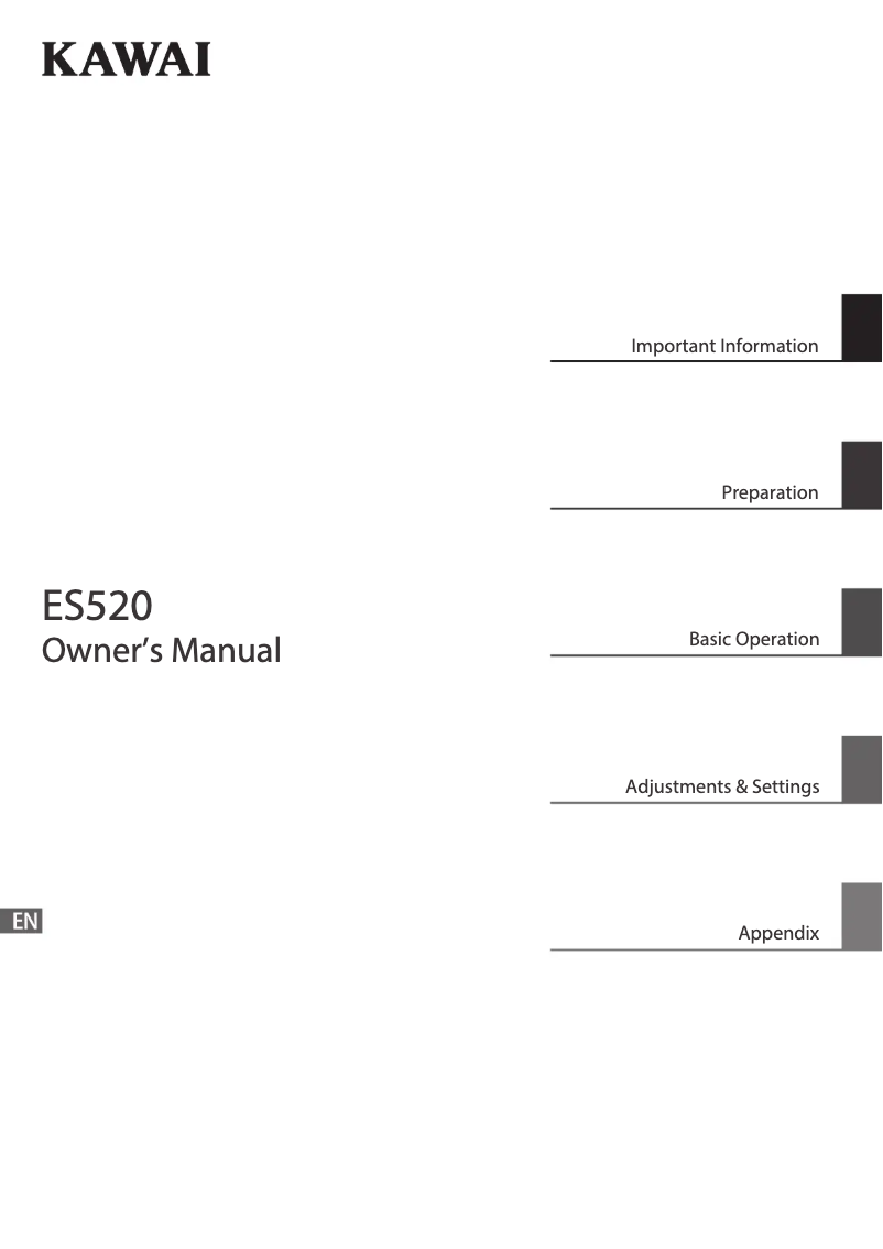 Image de la première page du manuel de l'appareil ES520
