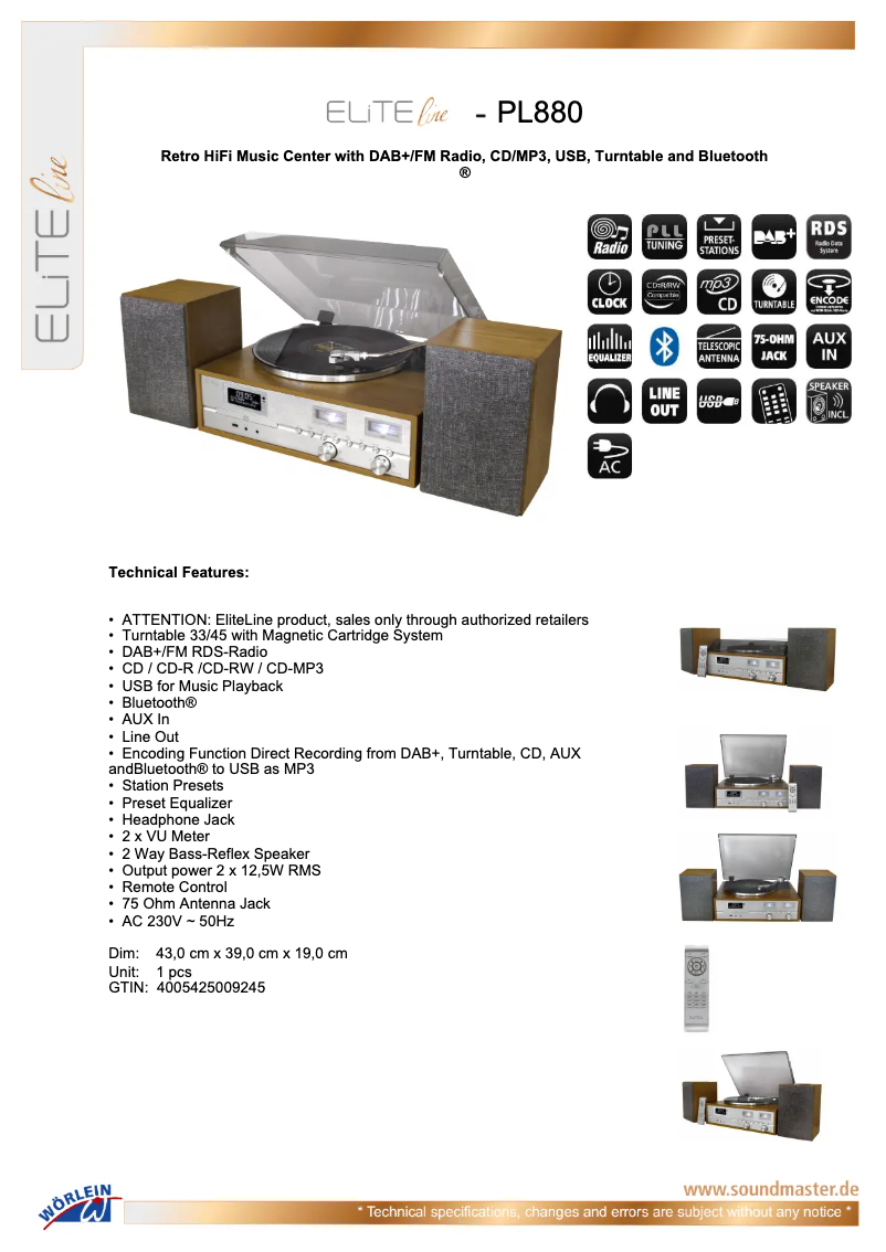 First page image of the manual for PL880