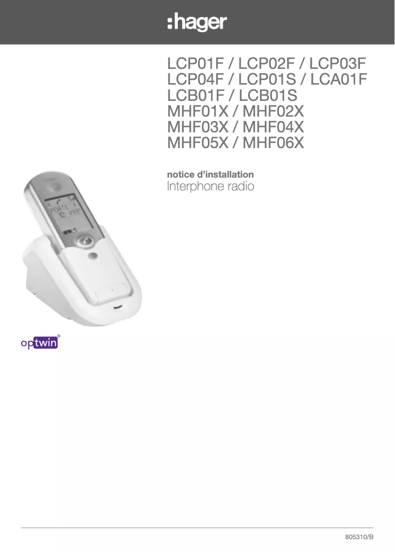 Image de la première page du manuel de l'appareil LCP04F