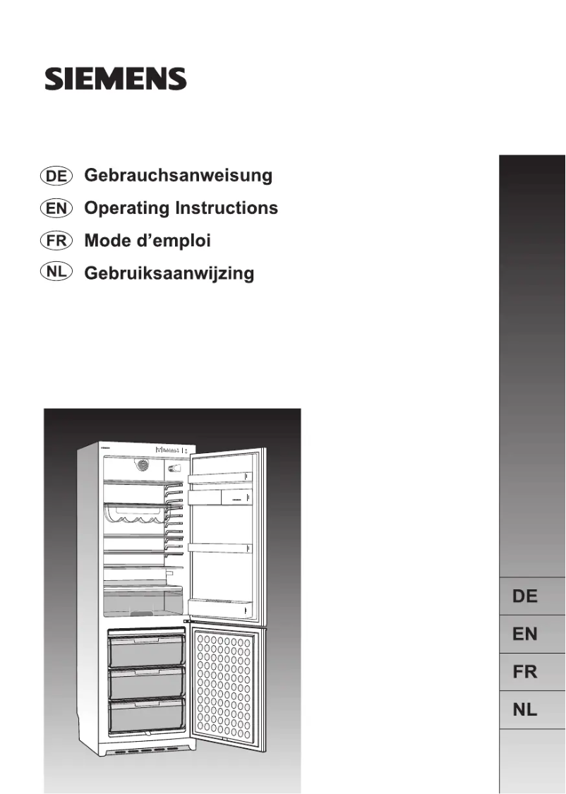 Page 1 of the manual User Manual Siemens KG33V320FF