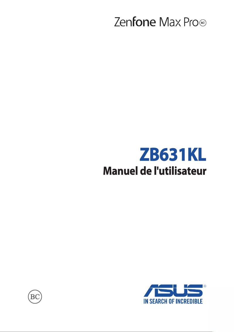 Page 1 of the manual User Manual Asus ZenFone Max Pro M2