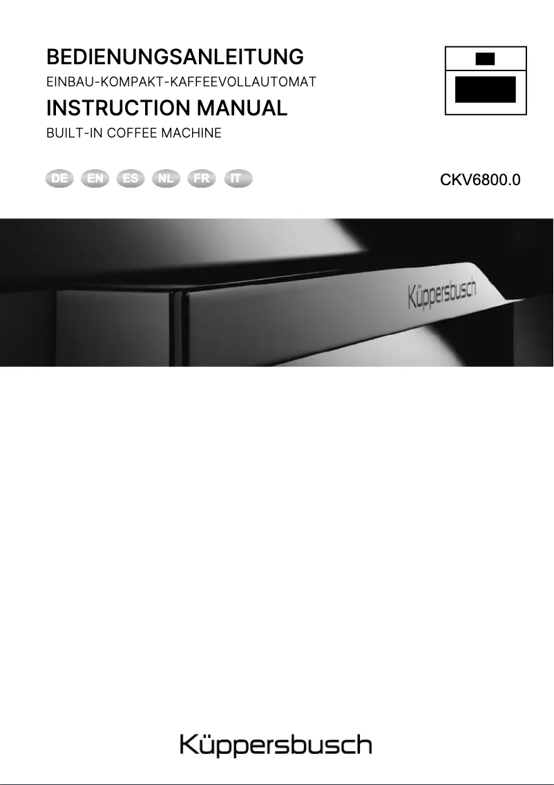 Page 1 of the manual User Manual Küppersbusch CKV6800.0S