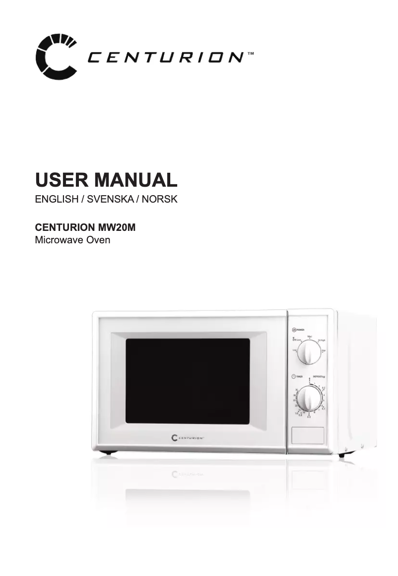 Page 1 of the manual User Manual Centurion MW20M