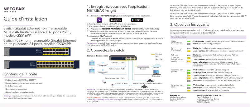 Page 1 of the manual Installation Guide Netgear GS524PP