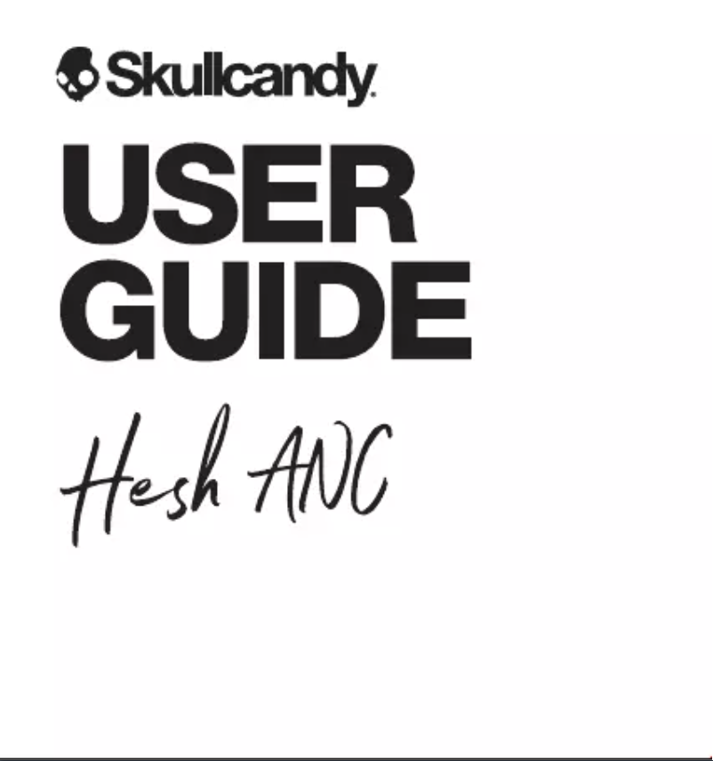 Page 1 of the manual User Manual Skullcandy Hesh ANC