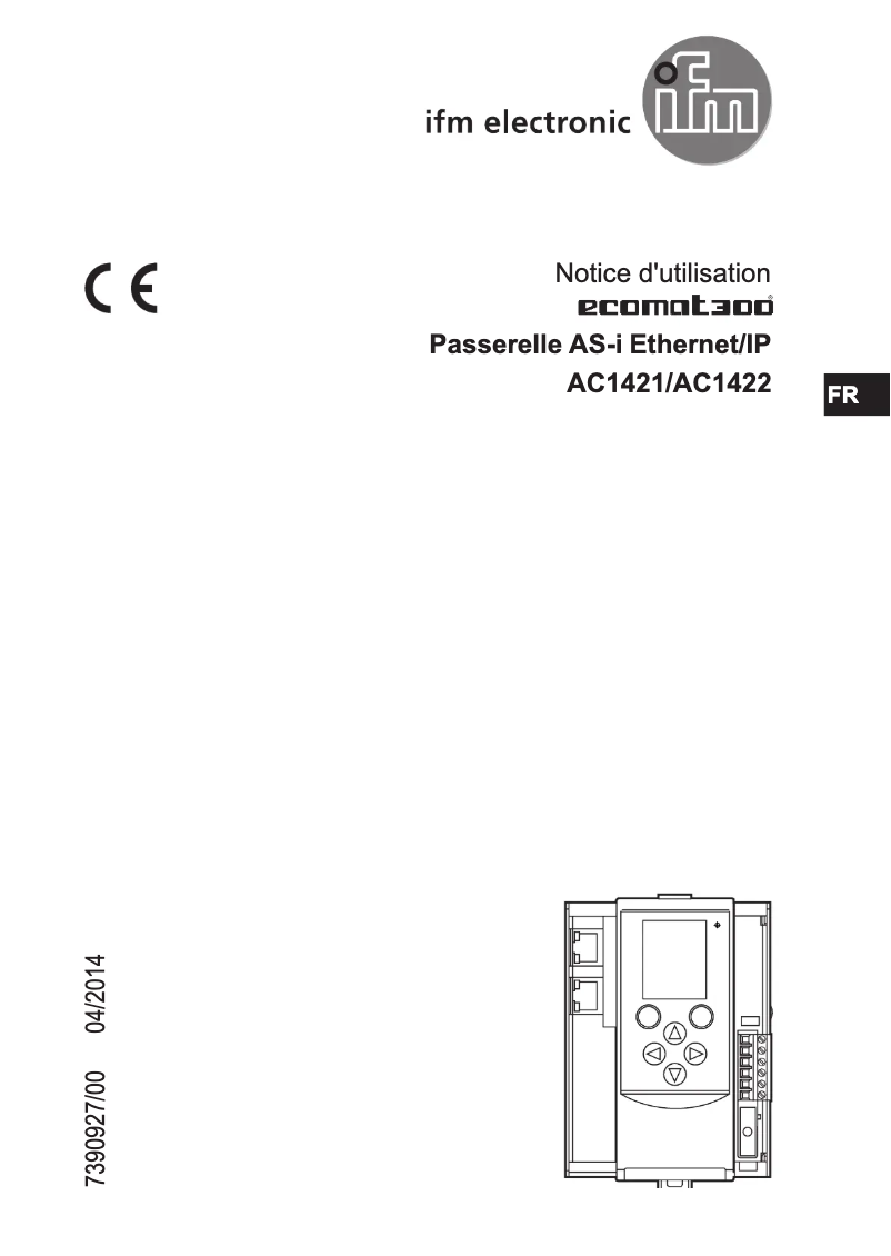 Page 1 of the manual User Manual IFM AC1421