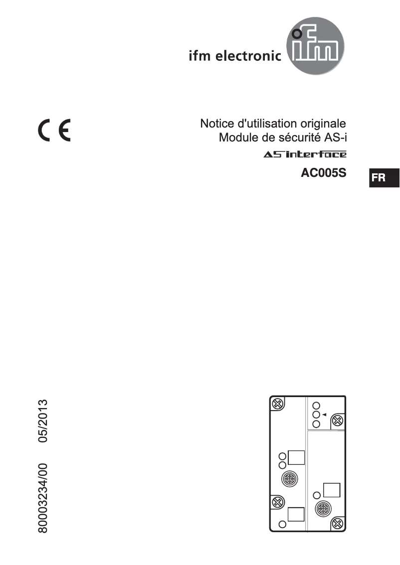 First page image of the manual for AC005S