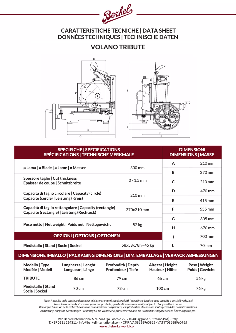 First page image of the manual for Volano Tribute