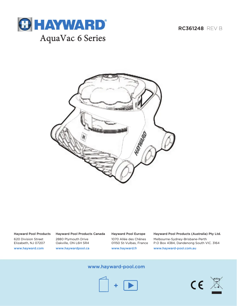 First page image of the manual for AquaVac 650